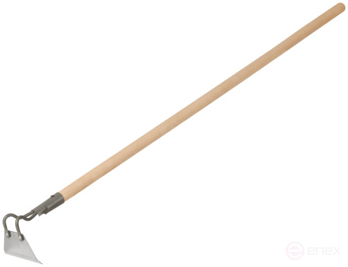 Straight hoe 150x80 mm, stainless steel, with wooden handle