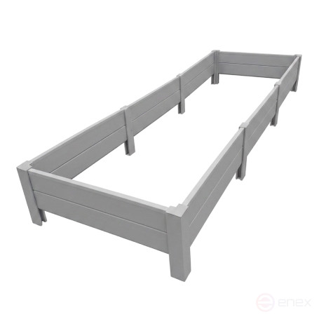 PVC plastic bed 1x3 m height 27 cm, grey