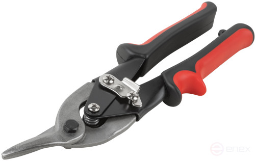 Ножницы по металлу "Оптима", усиленные, прорезиненные ручки, левые 250 мм