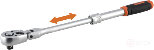 Трещотка 1/2"DR (телескопическая; шарнирная; 72 зубца; 5град) АвтоDело PRO (39599)