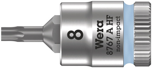 8767 A HF TORX® Zyklop End head with insert, DR 1/4", with fixing function, TX 8 x 28 mm