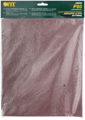 Листы шлифовальные на тканевой основе, алюминий-оксидный абразивный слой 230х280 мм, 10 шт. Р 80