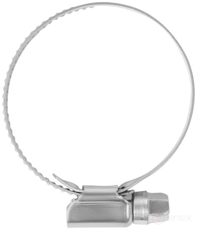 Crimping knurled clamp, width 12 mm, stainless steel.steel 30-45 mm