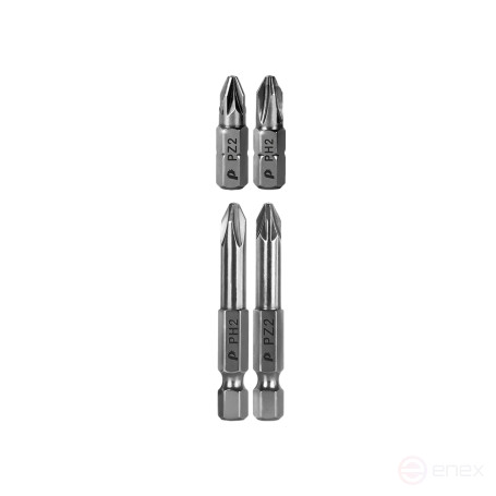 Set of PRACTICE "Profi" bits 4 pcs PH2, PZ2 x 25mm, PH2, PZ2 x 50mm, blister (036-544)