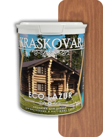 Пропитка для дерева Kraskovar Eco Lazur Рябина 0,9 л.