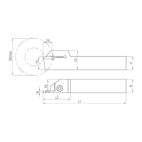 Heikenei Egt Tt Державка для обработки наружных канавок Tgtc Td.., 16x16, w-3