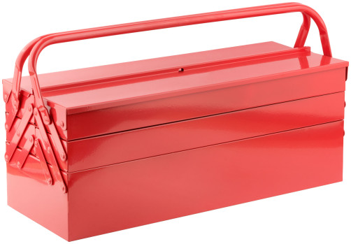 Metal tool box with 4 sliding compartments 530x200x200mm