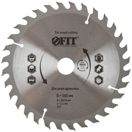 Circular saw blade for circular saws on wood 160 x 20/16 x 32T