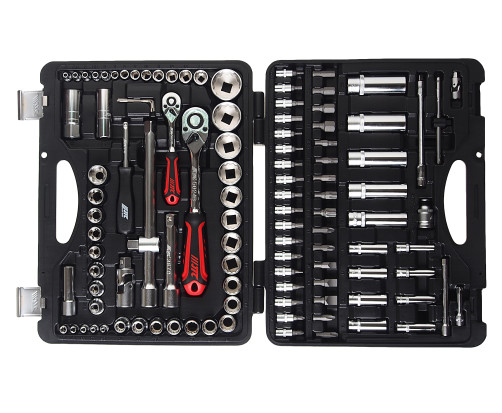 Набор головок торцевых и вставок 1/4" & 1/2" 12-гранных (в кейсе) 110 предметов JTC /1/3