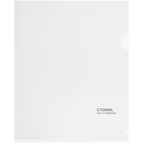 Folder-corner STAMM A5, 180mkm, plastic, transparent, colorless