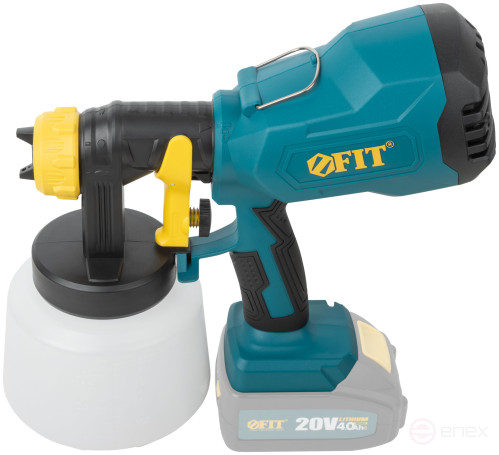 Распылитель Акк. 20 В; 1,8 / 2,5 мм; 1000 мл; 70 DIN/сек; 700 мл/мин; HVLP; коробка