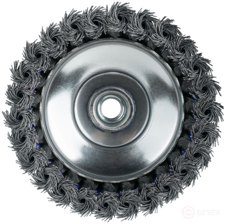 Щетка для УШМ, М14, тип "Чашка", крученая витая проволока 0,5 мм, 125 мм, блистер, CUTOP Profi