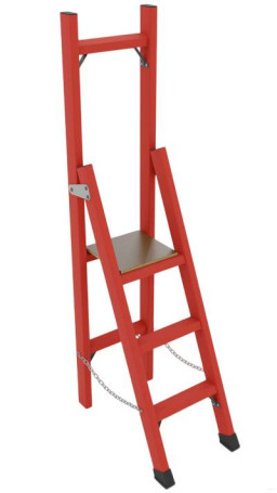 СВД-0,7Т с вертикальной опорой диэлектрическая стеклопластиковая стремянка, Телеком, h=1650мм, h рабочей площадки=700мм, ступ.3