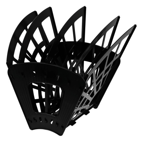 Лоток для бумаг веерный СТАММ "Эконом", 5-ти секционный, черный