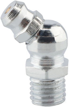 Пресс-маслёнка M8х1 угловая (10 шт)(Н3, 45°) АвтоDело 42178