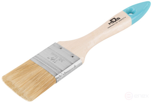 Кисть флейцевая, натур. cветлая щетина, деревянная ручка 1,5" (38 мм)