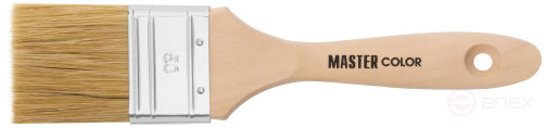 Кисть флейцевая, ширина 50 мм, толщина 16 мм, 50% ПБT/50% свет. натур. щетина, нержавеющий обжим.