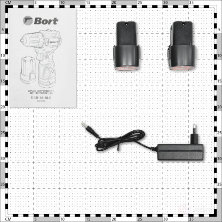 Cordless drill-screwdriver BORT BAB-16-BLK (2x2Ah+battery)