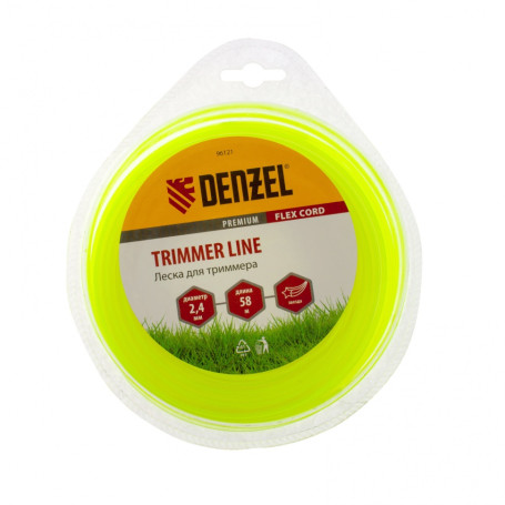 Trimmer line, star 2 mm x 64 m, blister Flex cord Denzel