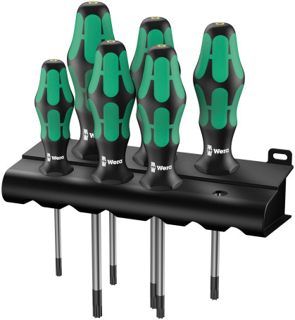 367/6 TORX® HF Kraftform Plus screwdriver Set with locking fasteners + stand, 6-piece