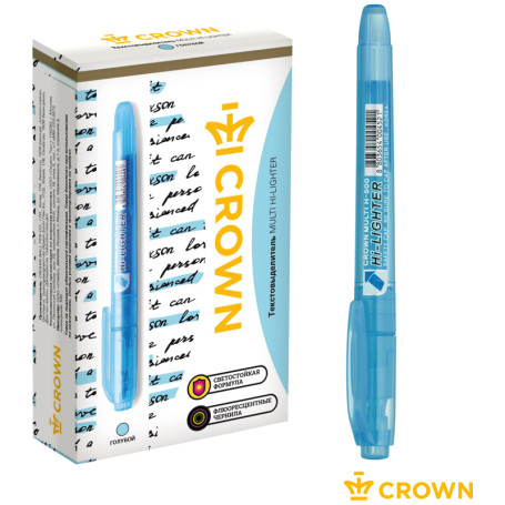 Crown "Multi Hi-Lighter" text separator blue, 1-4mm