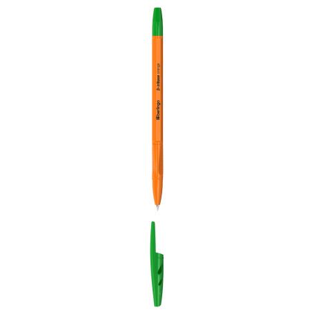 Berlingo "Tribase Orange" green ballpoint pen, 0.7 mm