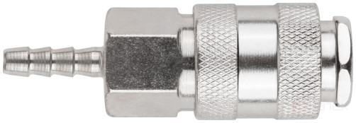 Quick-release adapter with 6 mm herringbone shut-off valve