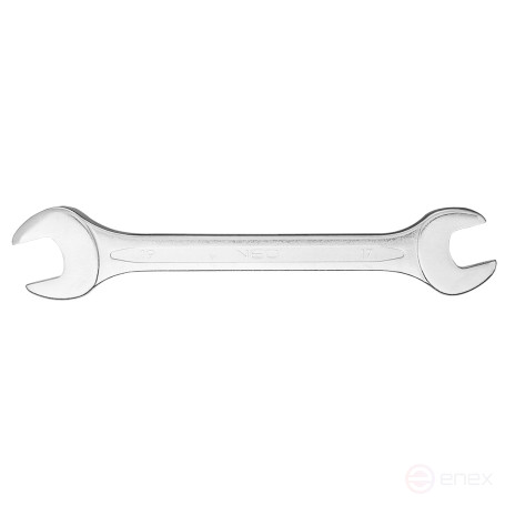 Ключ с открытым зевом, двухсторонний, 17 x 19 мм