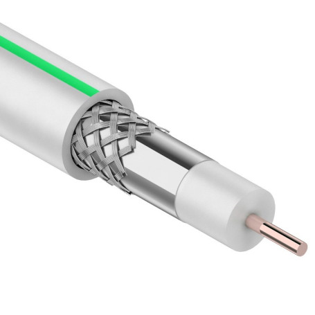 Coaxial cable ProConnect SAT 703B, 75 ohm, CCS/Al/Al, 75%, bay 50 m, white