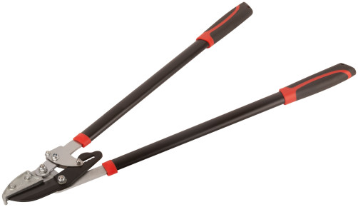 Knot cutter, blades 85 mm, anvil, ratchet mechanism, metal.handles with a slot.handles 730 mm