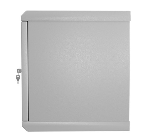 TWL-1266-SD-RAL7035 Wall cabinet 19-inch (19"), 12U, 650x600x600mm, metal perforated door, non-removable walls, 1 pair of profiles, color gray (RAL 7035) (assembled)