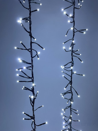 LED Christmas Garland ERA ENIN - GC Tinsel 3.9m Green Wire Cold Light