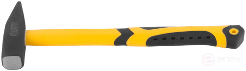 Молоток кованый, фиберглассовая усиленная ручка, антивибрационные накладки, Профи 500 гр.