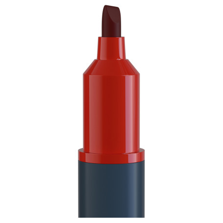 Berlingo permanent marker "Multiline PE400" red, beveled, 0.5-4 mm