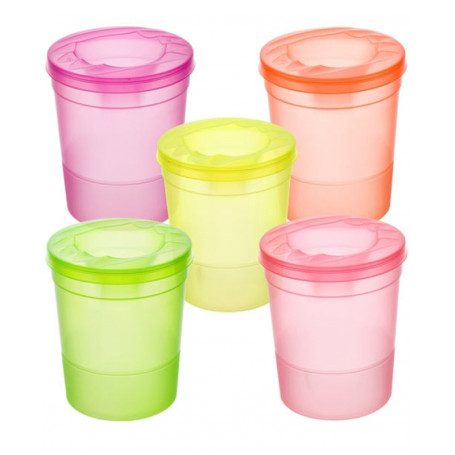 Стакан-непроливайка СТАММ "Большой Creative", ассорти