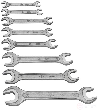 Double-sided wrench 24x27 mm, with an open mouth