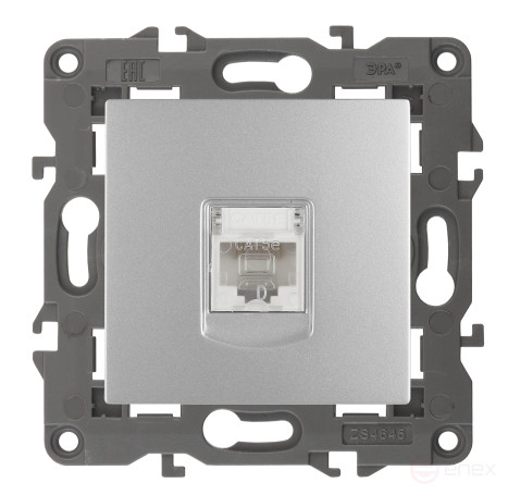 Розетка ЭРА Elegance 14-3107-03 информационная RJ45 IP20 алюминий