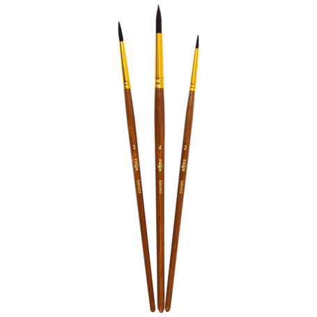 A set of brushes Gamma "Classic" 3 pcs., protein, round No. 2, 3, 4, blister, European
