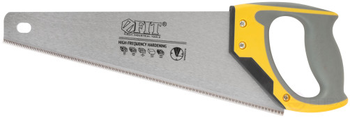 Hacksaw on wood, small red-hot tooth 12 TRI, 3D sharpening, 3K layer.Rubberized handle, 350 mm Pro