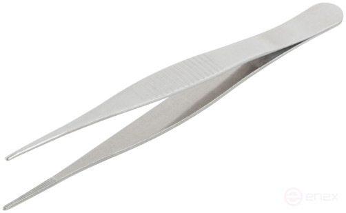 Пинцет прямой нержавеющий 125 мм
