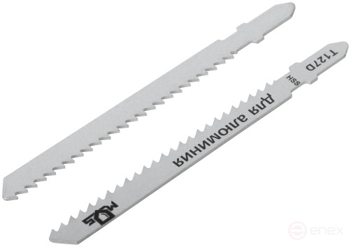 Полотна для эл. лобзика, T127D, по алюминию и пластику, HSS, 100 мм, 2 шт.