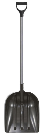 Лопата снеговая с алюминиевым черенком и ручкой 460x400 мм (В х Ш ковша), 1550 мм - длина с черенком