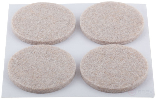 Furniture linings self-adhesive round 34 mm, 4 pcs., felt