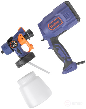 MAX-PRO Electric Sprayer 550 W; 2.5mm; 800 ml; 60 din/sec; 700 ml/min; 1.3 kg; HVLP; box