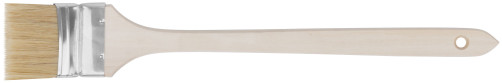 Кисть радиаторная, натуральная светлая щетина, деревянная ручка 2,5" (63 мм)
