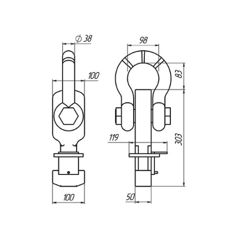 Gripper for container ZFKV-17.0/50.0 set of 4 pcs