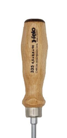 Felo Отвертка с деревянной рукояткой ударная SL 4,5Х0,8 33504590