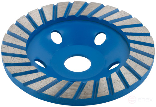 Диск алмазный шлифовальный, посадочный диаметр 22,2 мм, "Турбо" широкие сегменты 125 мм