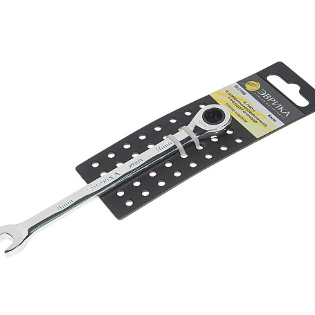 Ключ комбинированный 8мм ER-21108H трещоточный (на держателе) ЭВРИКА /1/10/240