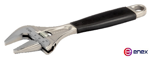 Ключ разводной ERGO хромированный, длина 170/захват 32 мм, резиновая рукоятка